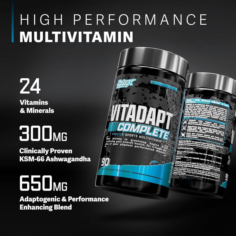 Vitadapt Complete Sports Multivitamin for Men - 24 Vitamins, KSM