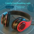 thumbnail image 4 of Wireless Bluetooth Headphones Over-Ear RGB Light Mic 8h Use Foldable Noise Cancelling 40mm Speaker Stereo Hands-Free Adjustable for Gaming Music PC Phone Home Office, 4 of 5