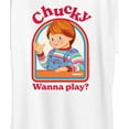thumbnail image 3 of Chucky - Friendly, Wanna Play - Women's Short Sleeve Graphic T-Shirt, 3 of 5