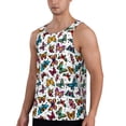 thumbnail image 2 of Fuzoiu Colorful Flying Butterflies Print Men's Workout Tank Tops,Sleeveless Gym Shirt Quick Dry,Fitness Bodybuilding T-Shirt,Muscle Athletic Workout Tee-Large, 2 of 7
