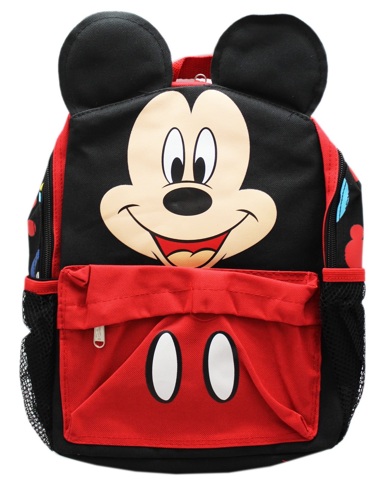 Disney Junior Mickey Mouse Backpack with Ears Cute For Kids Red Black 