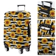 thumbnail image 5 of Black White Stripe Sunflower Pattern Luggage Cover Fashion Suitcase Cover Baggage Covers Fit 25-28 Inch Luggage (Go Travel), 5 of 5