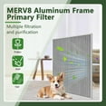 thumbnail image 4 of 10x20x1 Inch Electrostatic Air Filter, Washable & Reusable Aluminum AC/HVAC Furnace Filter, MERV 8, Lasts a Lifetime, Healthier Home or Office, 4 of 7