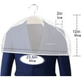 thumbnail image 7 of NOGIS Shoulder Covers Plastic Hanger Covers for Clothes (Set of 10) Closet Clothes Protectors Breathable Clear Jacket Cover for Suit, Coat, Jackets, Blouses, Dress - 24'' x12" x2''/10 Pack, 7 of 7