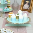 thumbnail image 2 of Efavormart 1 Tier - 13" Mint Cardboard Cupcake Stand - Gold Scalloped Edge Mini Dessert Cake Holder, 2 of 11