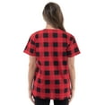 thumbnail image 3 of Just Love Women's Scrub Tops (Red - Buffalo Plaid, 1X), 3 of 3