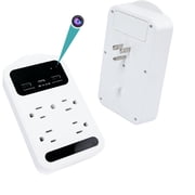 AX NANNY CAM 4K Wall Outlet Camera with Night Vision (White)