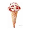 thumbnail image 2 of Loreth, Lanie 12x14 White Modern Wood Framed Museum Art Print Titled - Watercolor Ice Cream Cone II, 2 of 4