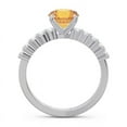 thumbnail image 4 of 2.25 Ct Round Cut Natural Diamond (F-G/VS1) & Citrine Gemstone Unique Engagement Ring for Ladies 14K White Gold Size 3 by Diamond-Capitals, 4 of 7