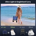 thumbnail image 4 of Gaderth 220 L Folding Wagon Cart, Heavy Duty Collapsible Utility Trolley With All Terrain Wheels, 172 kg Load Capacity, Telescopic Handle and Drink Holders for Camping Beach Garden Sports Shopping, 4 of 8