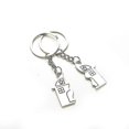 thumbnail image 4 of 1 Pair Metal Keychain House Souvenirs Keyring Key Couple Keychain, 4 of 5