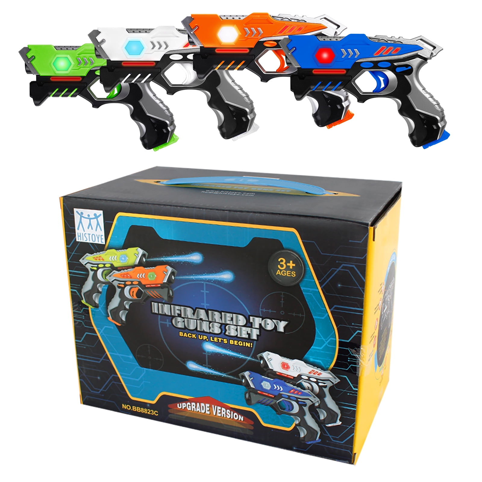 HISTOYE Set of 4 Laser Tag Blasters Infrared Laser Gun Toy Sets for