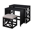 thumbnail image 2 of Lexicon Salina Engineered Wood 3-Piece Pack Desks with Stool Set in Black, 2 of 20