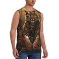 thumbnail image 2 of Kdxio Tiger In The Fallen Leaf Forest for Men's Muscle T-shirt,Sleeveless for Workout Running Athletic Gym Lounge Casual, 2 of 5