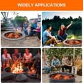 thumbnail image 4 of EastVita 32-Inch Square Wood Burning Fire Pit, 7.8-Inch Deep Outdoor Fire Pit Bowl, 4 of 6