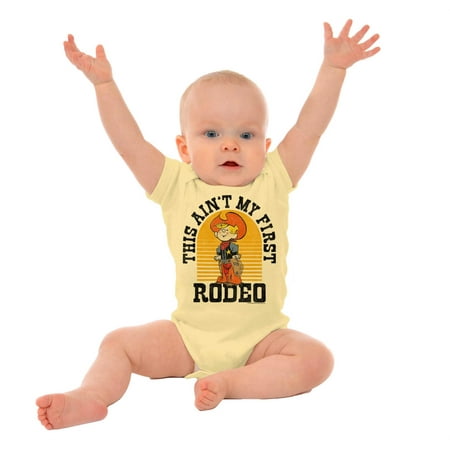 

Vintage Comic Aint My First Rodeo Romper Boys or Girls Infant Baby Brisco Brands 12M