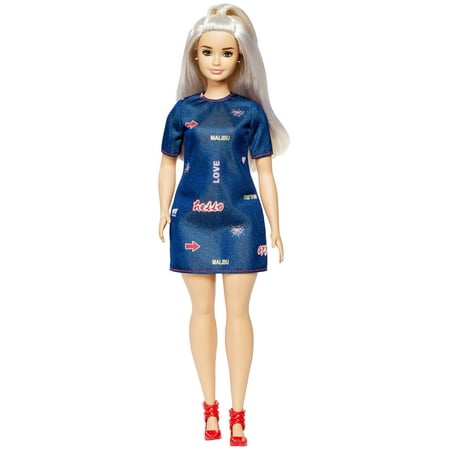 Barbie Fashionistas Doll, Curvy Body Type Wearing Malibu (Best Dress Shape For Curvy Figure)