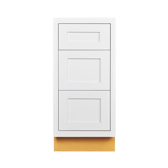 15" Wide 21" Deep Bathroom Vanity 3 Drawers Base Cabinet Bnow White Inset Shaker