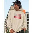 thumbnail image 2 of Land Of The Free Banner Sweatshirt Men -Image by Shutterstock, Male Medium, 2 of 4