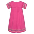 thumbnail image 2 of Bonnie Jean Little Girls Fuchsia Ethnic Motif Print Tassel Adorned Dress 6X, 2 of 2