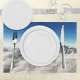 thumbnail image 3 of Ambesonne White Blue Place Mats Set of 4, Mountain Sunny Sky, Standard Size, White Blue, 3 of 6