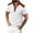 White, variant on T Shirts for Man Waffle Weave Color-Blocked Half-Button Stand-Up Collar Short-Sleeve Shirt,Sizes S-3XL