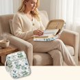 thumbnail image 2 of TSOVTHRID Eucalyptus Leaf Print Quilted Bible Carrying Case for Women Men, Bible Cover with Multi Pockets, Portable Bibles Protective Cover with Handle, White, 2 of 7