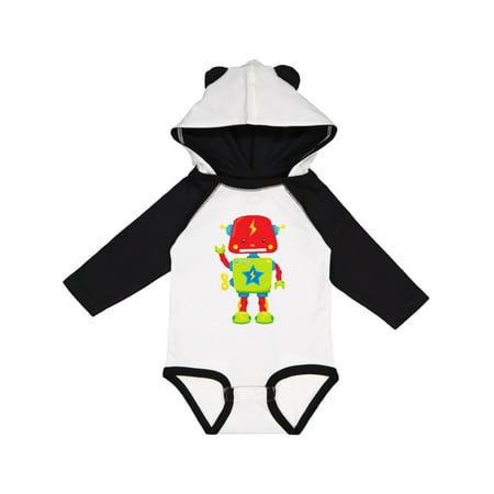 

Inktastic Cute Robot Little Robot Colorful Robot Gift Baby Boy or Baby Girl Long Sleeve Bodysuit