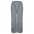 thumbnail image 5 of qolati Women's Cotton Linen Pants Lightweight High Waisted Wide Leg Palazzo Pant Comfy Casual Loose Lounge Trousers with Pocket, 5 of 6