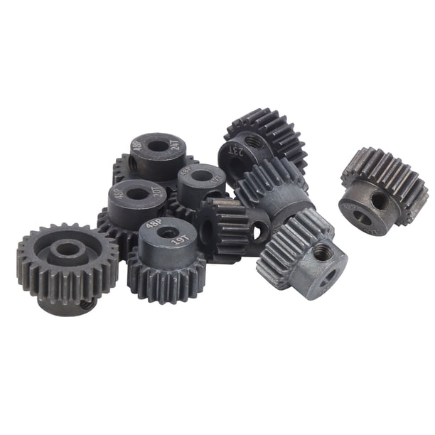 Pinion Gear Set RC Motor – 10Pcs 16T-25T 48P Steel Gears For 1/8 & 1/10 ...