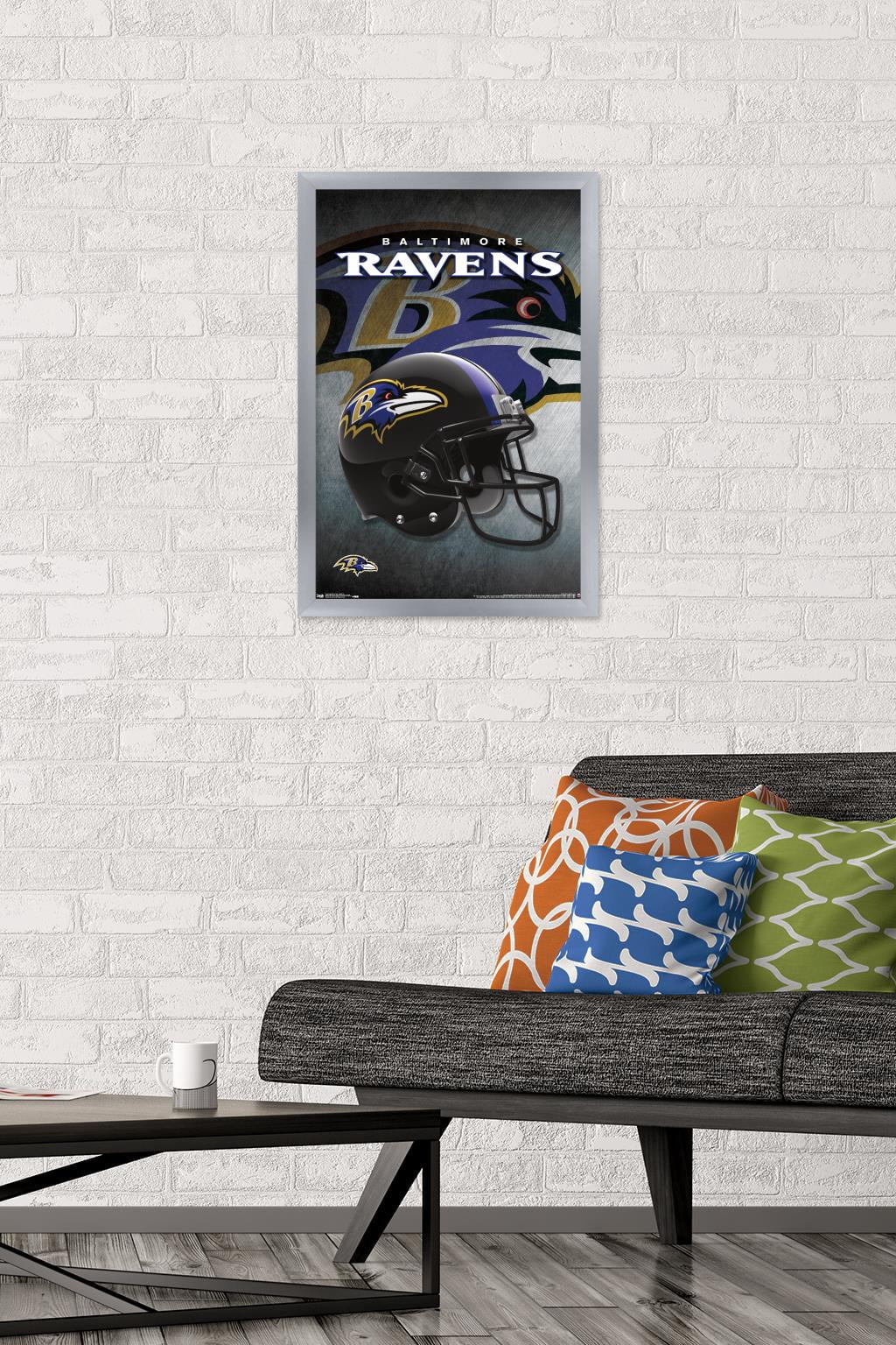 NFL Baltimore Ravens - Helmet 16 Wall Poster, 14.725" x 22.375", Framed
