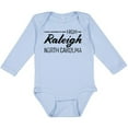 thumbnail image 3 of Inktastic From Raleigh North Carolina in Black Distressed Text Boys or Girls Long Sleeve Baby Bodysuit, 3 of 5