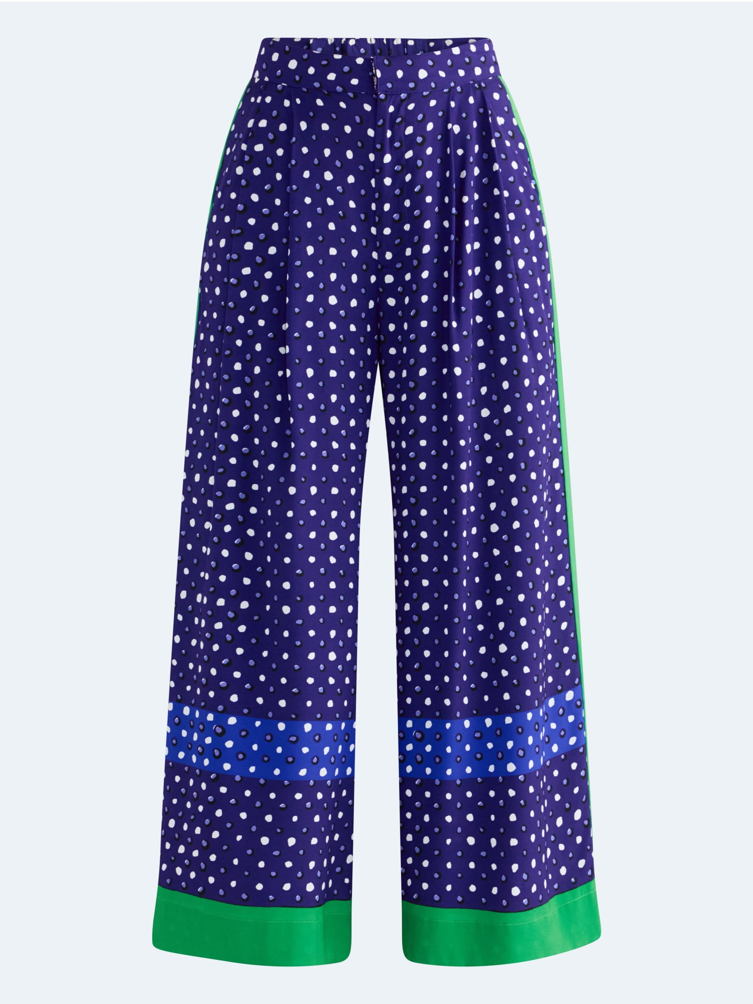 Free Assembly Women's and Women's Plus Silk Blend Cropped Wide Leg Pants, 26" Inseam, Sizes XXS-4X