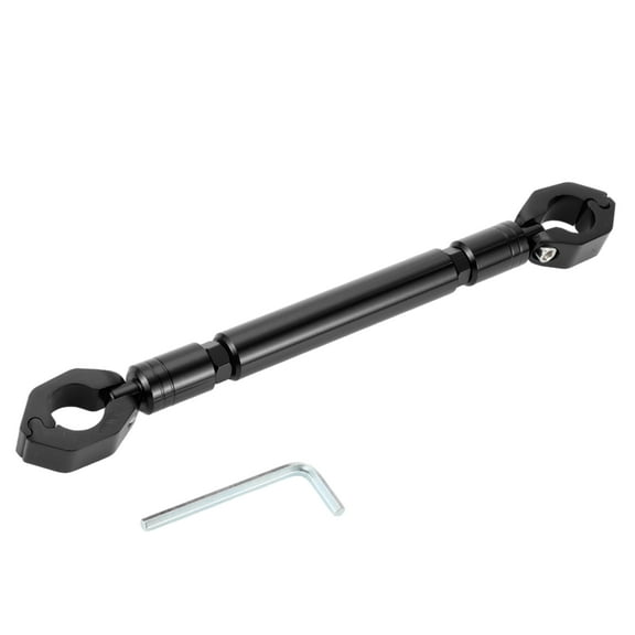 Unique Bargains Motorcycle Cross Bar, Handlebars 31cm/12.20" Motorcycle Handlebar with Wrench Black, 1set