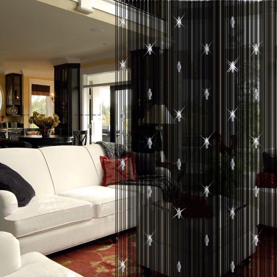 String Acrylic Curtain Room Divider Crystal Beads Door Window Panel Super 
