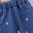 thumbnail image 6 of TOOYOU Girls Jeans Demin Pants Baby Toddler Kid Pants Jeans Soft Elastic Waist Denim Pants Comfortable And Fashionable Trousers For Sweet Girls Size 4-5 Years Pink, 6 of 9