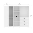 thumbnail image 5 of Bestar Versatile 97"W Engineered Wood Walk-In Closet Organizer in White, 5 of 14