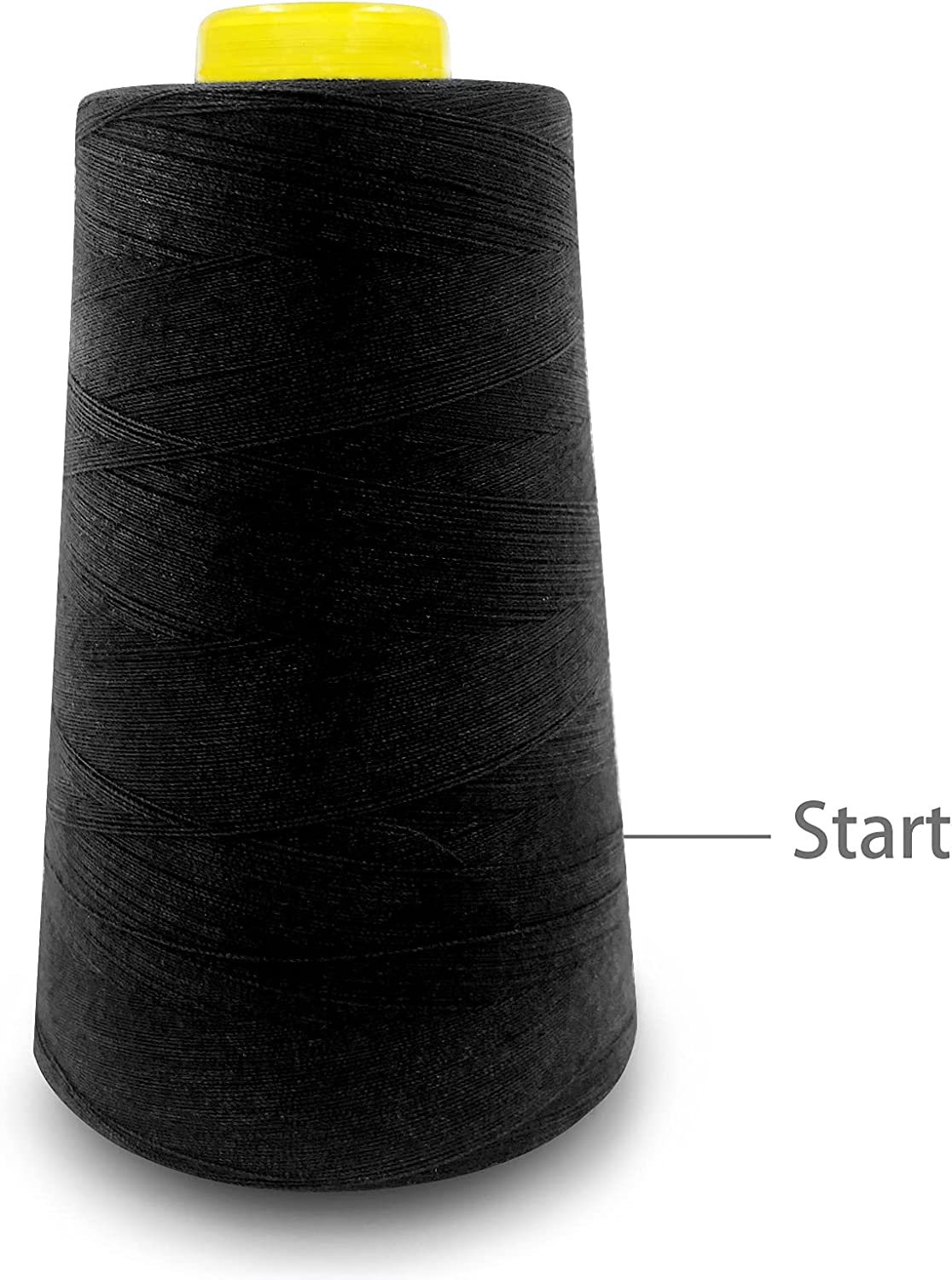 ABCISI 8 Cones of 3000 Yards Sewing Thread,  Each Spool Thread for All Purpose Sewing - 100% Polyester  for Serger Overlock Quilting Machine 40S/2 White+Black
