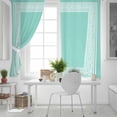 thumbnail image 5 of Fsddascl Bluish Green Greek Key Blackout Curtains for Bedroom/Living Room, Thermal Insulated Kitchen Curtains, Geometric Greece Ancient Farmhouse Geo Grommet Darkening Window Treatment 52"x84"x2, 5 of 6