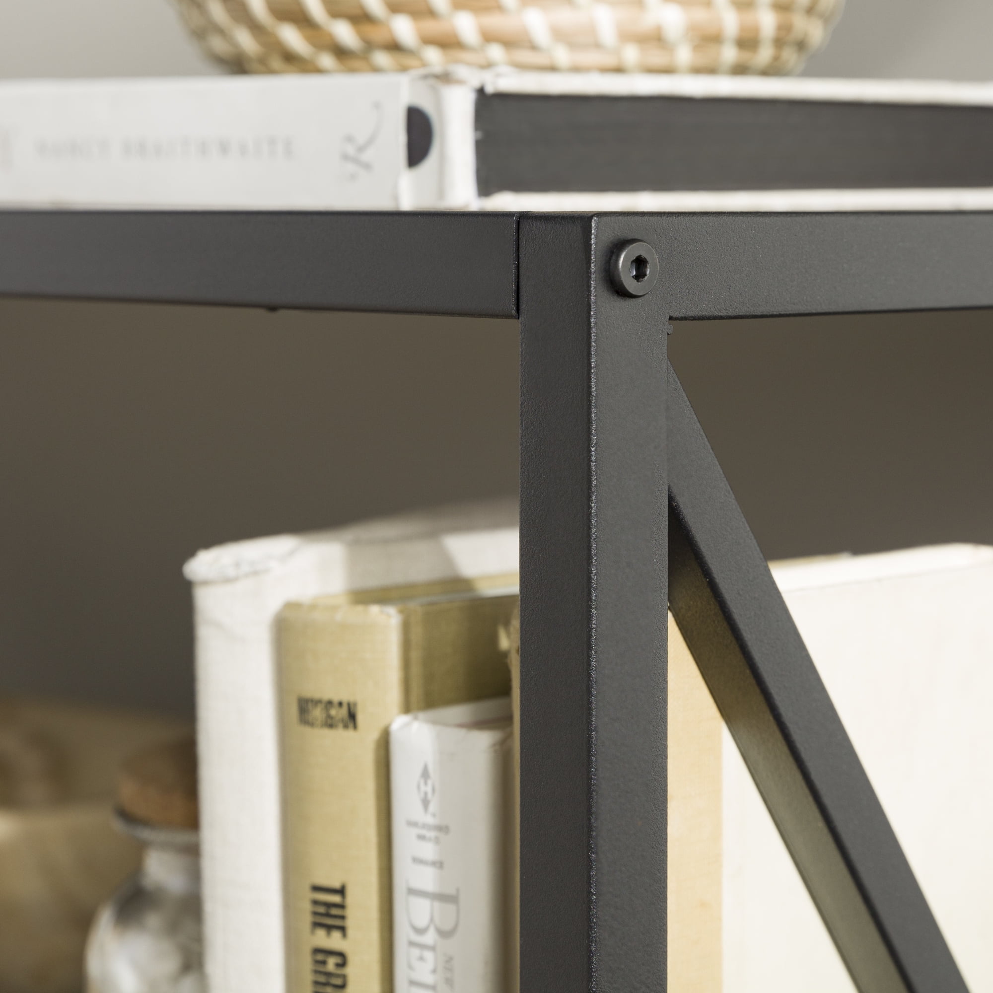 Frisco X-frame Driftwood Bookcase by River Street Designs