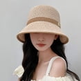 thumbnail image 2 of Wide Brim Anti-UV Cotton Linen Big Visors Breathable Fisherman Cap Fisherman's Hat Beach Cap Sun Hat Bucket Hat PINK, 2 of 8