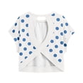 thumbnail image 5 of Kiijoy Girls Polka Dot Cutout Batwing Sleeve Crop Top Workout Tee Active T-Shirt, Sizes 13-14, 5 of 6