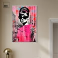 Iconic Collage Style Canvas Retro Art Prints by Art Remedy, White Frame