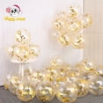 thumbnail image 3 of Globo transparente de lentejuelas doradas, globos de helio de látex de Metal cromado, decoración de fiesta de cumpleaños, boda, Baby Shower, 12 pulgadas, 3 of 4