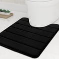 thumbnail image 2 of vnanda Absorbent Shower Mat 2pcs/set Coral Fleece Bath Mat U-shaped Toilet Rug Non-slip Quick Dry Water Absorbent Bathroom Floor Carpet Bath Rug Anti-slip, 2 of 8