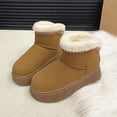 thumbnail image 4 of Leozcaa Women's Ankle Boots Platform Suede Furry Lined Winter Boot Anti-Slip Outdoor Snow Booties, 4 of 8