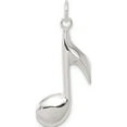 thumbnail image 1 of Sterling Silver Music Note Charm (27 X 15) Made In India qc186, 1 of 2