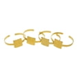 thumbnail image 1 of Brazalete ajustable de latón macizo de 4 piezas con bisel en blanco para bricolaje expandible Cuadrado, 1 of 9