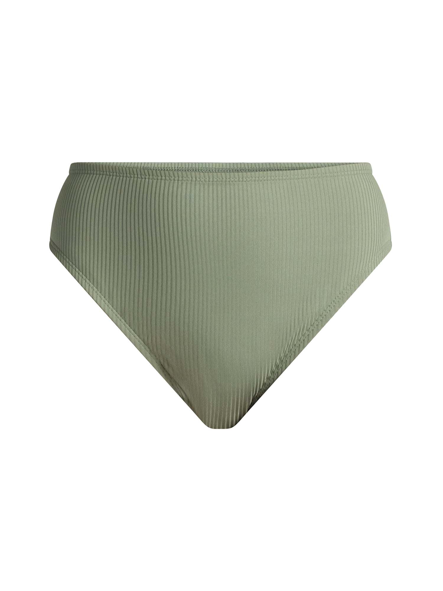 Time and Tru Women’s and Women's Plus Hi Cut High Rise Bikini Bottoms, Sizes XS-2X