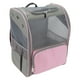 thumbnail image 2 of Mochila transportadora para mascotas, transpirable, para gatos y perros, ideal para senderismo, viajes al aire libre, hasta 7,5 kg, color rosa, 2 of 14